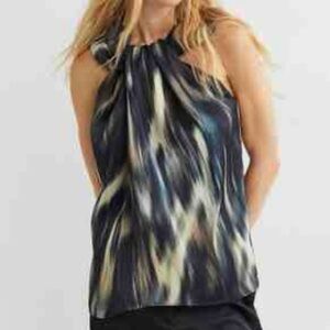 H&M Large Twist Neck Sleeveless Top
